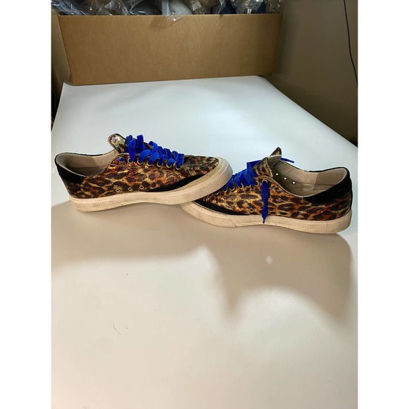 Golden Goose May Star Leopard-Print Low Sneakers Size 42 - Picture 5 of 8